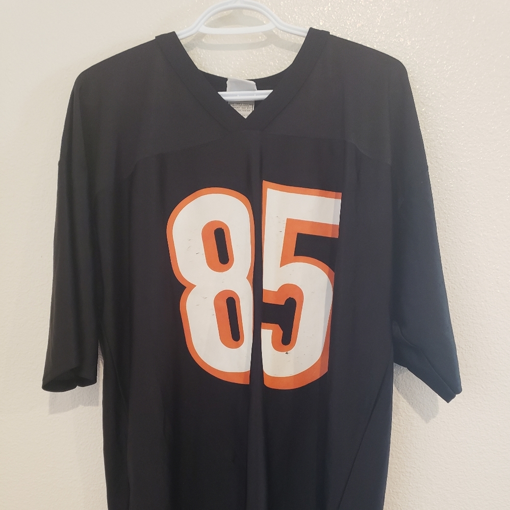 Chad Ochocinco Johnson NFL Jersey Players Team Brand  Black XL Bengals #85 Used